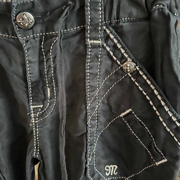 Miss Me Black and White Wide Leg Pants - Picture 4 of 7